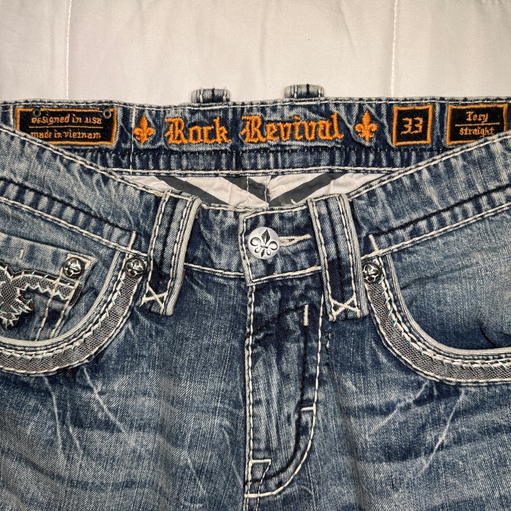 Rock Revival Blue Men's Jeans - Picture 16 of 16
